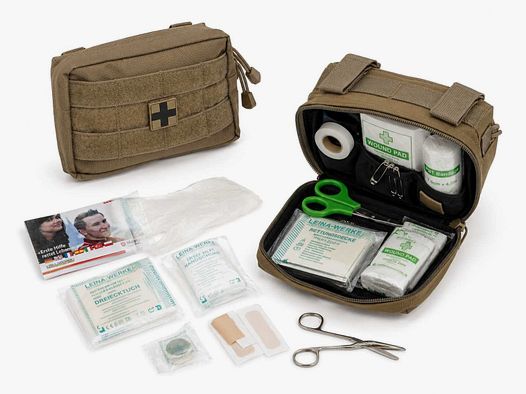 Mil-Tec First Aid Set Leina Pro 25-tlg. Small Dark Coyote #16025319 | Kompaktes Erste-Hilfe-Set