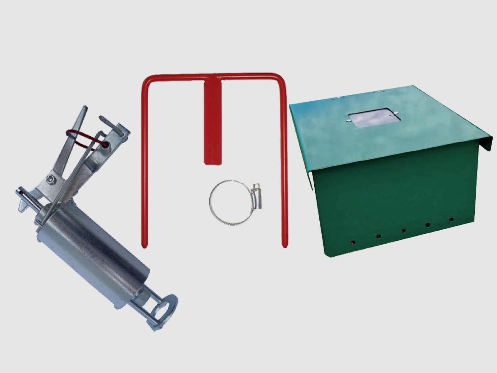 Wühlmausselbstschuss W2, Halter und Schalldämpferbox