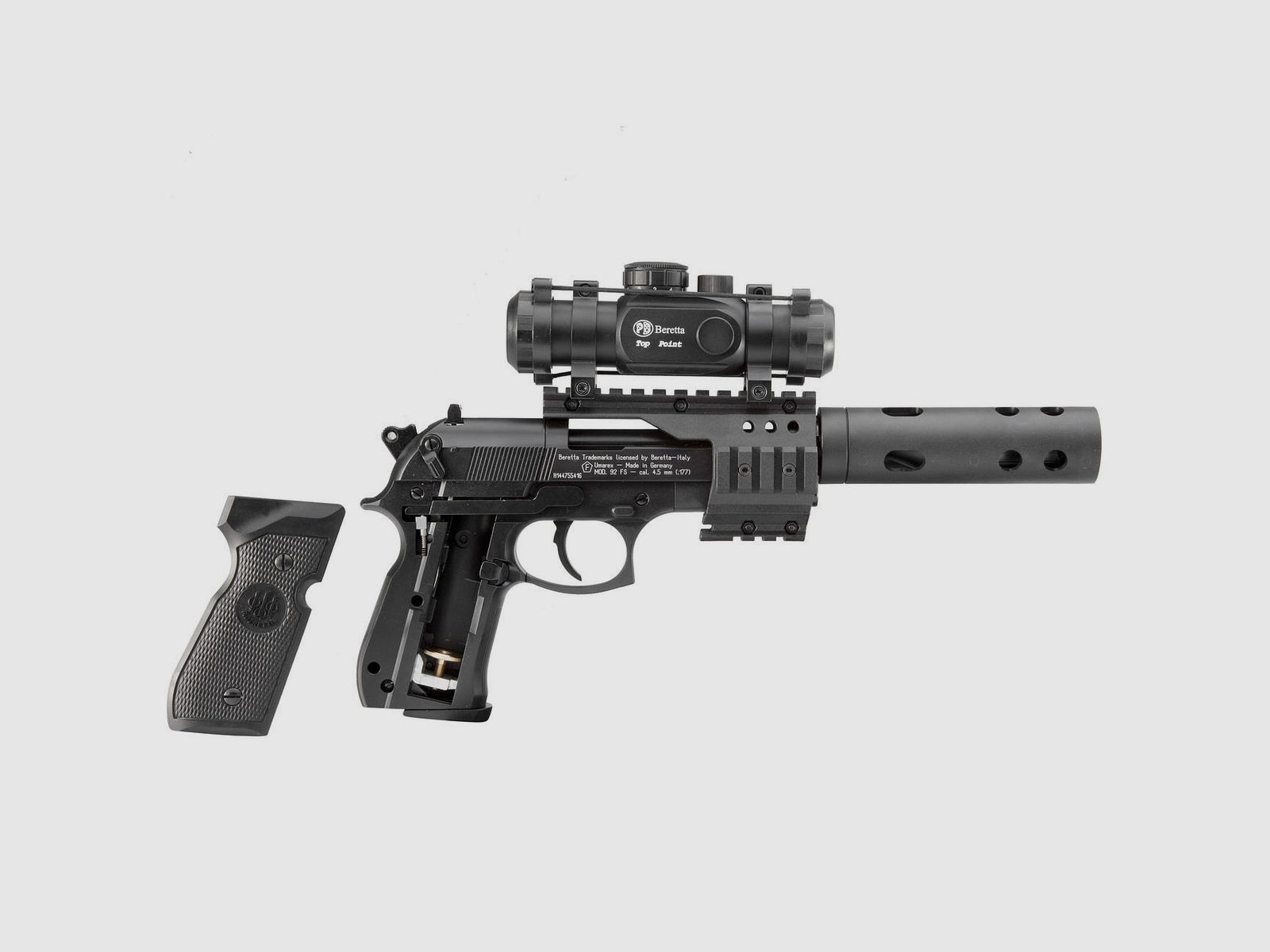 Beretta M92 FS XXTREME CO2 Luftpistole 4,5mm Diabolo Vollmetall + Zielpunktgerät + Koffer
