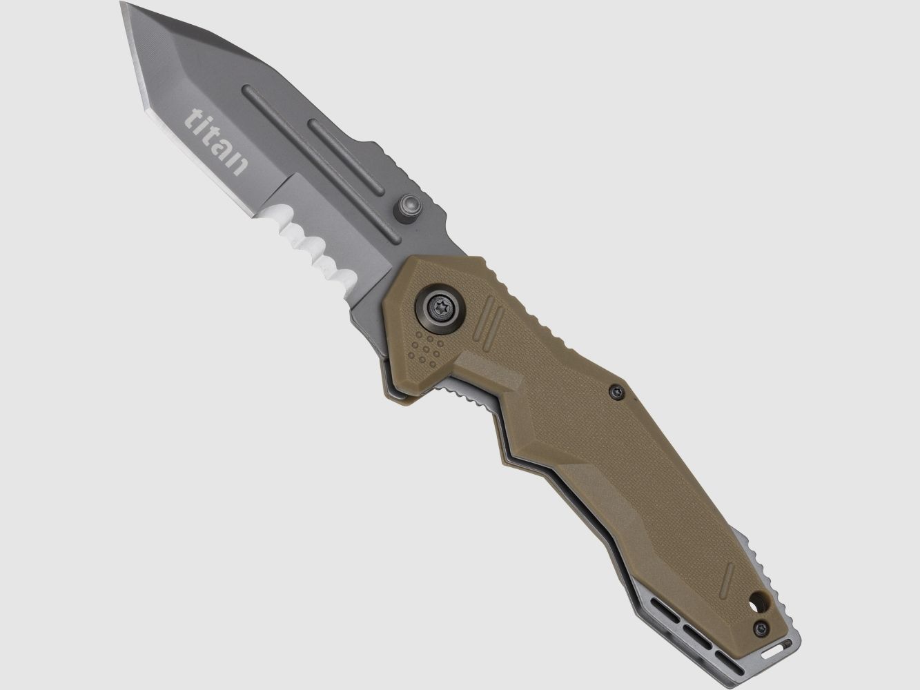Taschenmesser BlackField Military Line TITAN Tanto-Klinge mit Teilwellenschliff