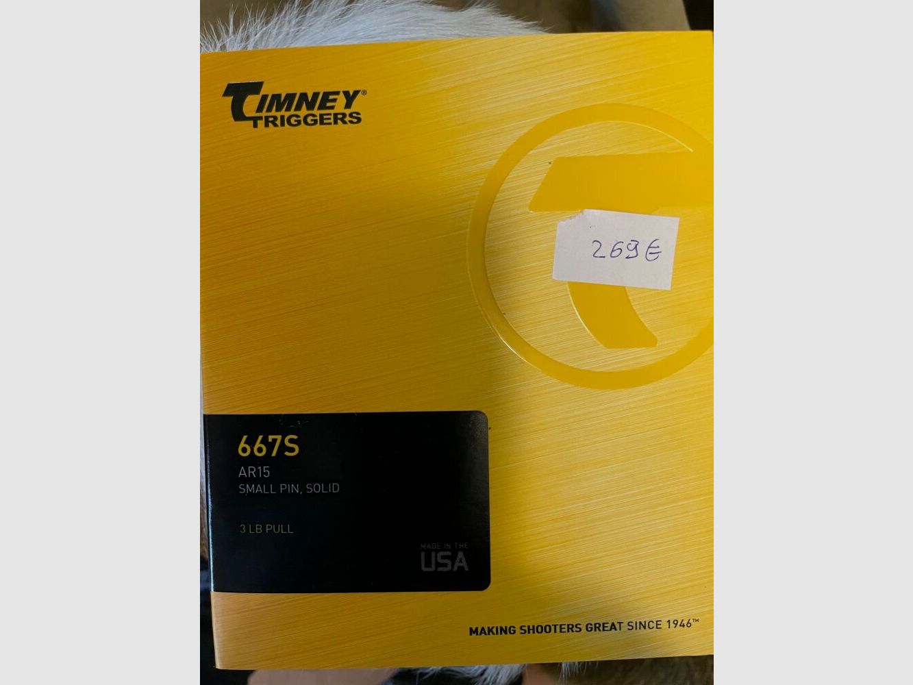 Timney Abzug 667S Trigger, AR15 small pin (0.154"), solid ca. 1300g
