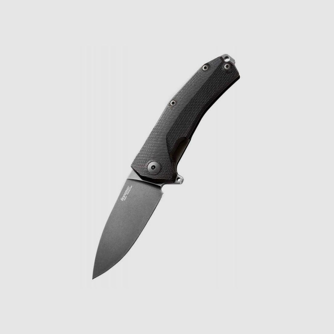 Lionsteel KUR Taschenmesser, schwarzer Griff, Sleipner