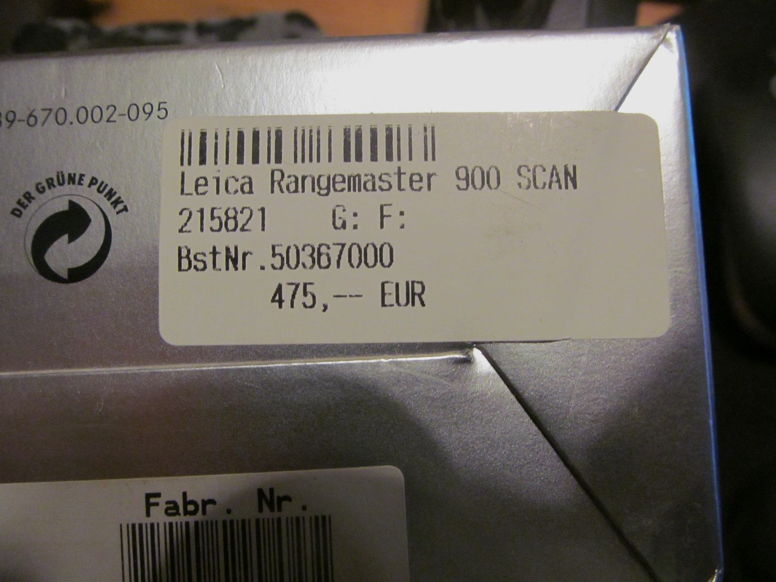 Leica Rangemaster LRF 900 scan