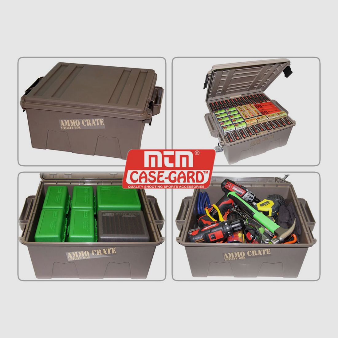 Munitionskiste Aufbewahrungskiste MTM Ammo Crate Utility Box 48 x 40 x 20 cm wasserdicht earth dark