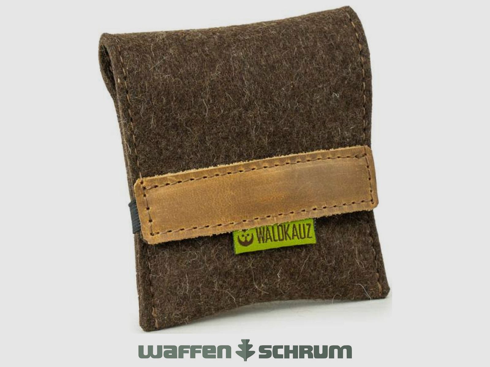 Waldkauz Batterieetui Saftladen L Wollfilz, braun