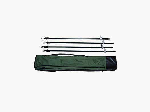 Verstelbare aluminium Stokken/Poten 90-180 cm voor camouflagenet 4 stuks