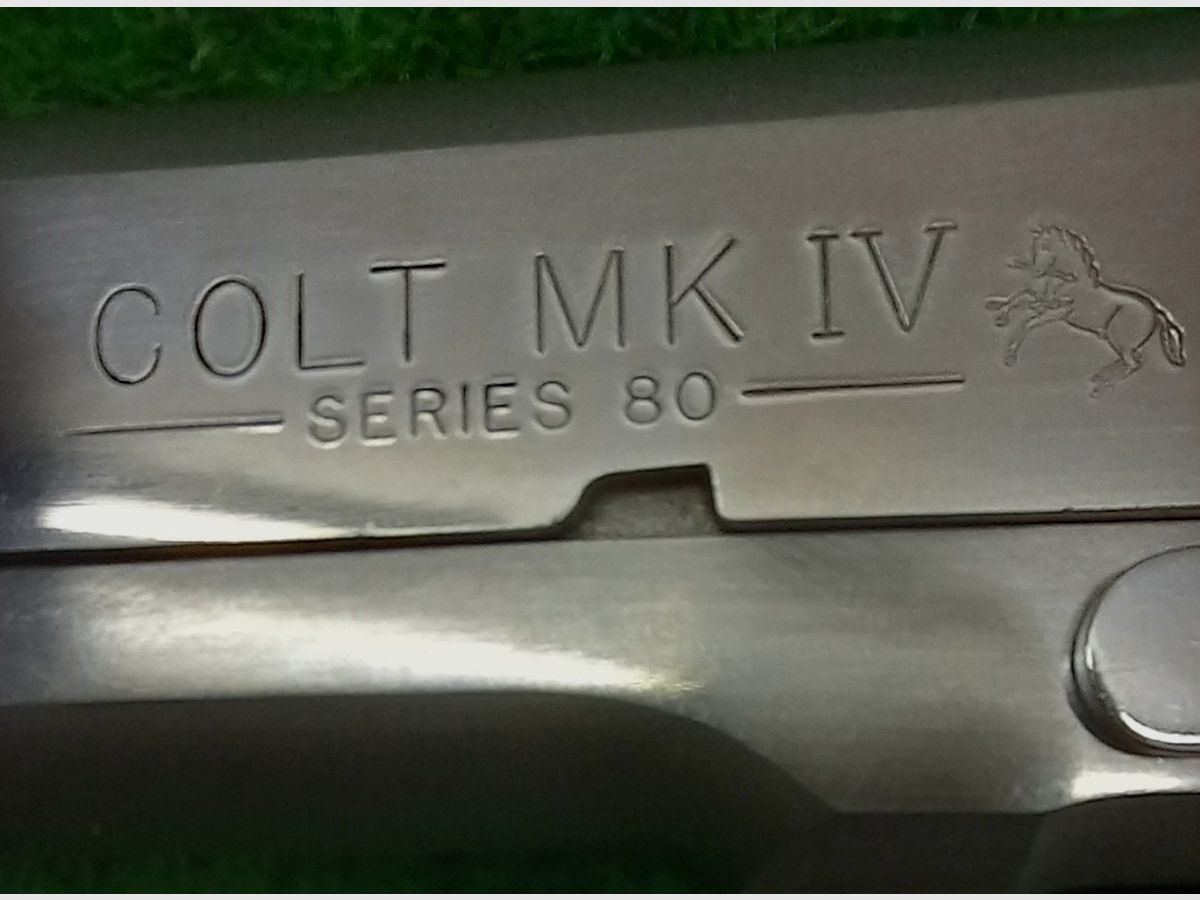 Colt Government MKIV in stainless steel, caliber .45 ACP