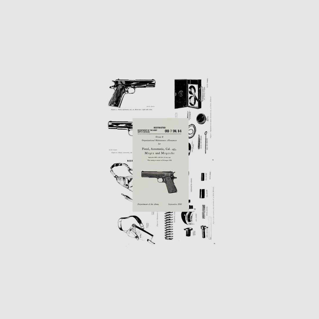 Nachdruck US-Ersatzteilliste für Colt 1911 Government + Zubehör