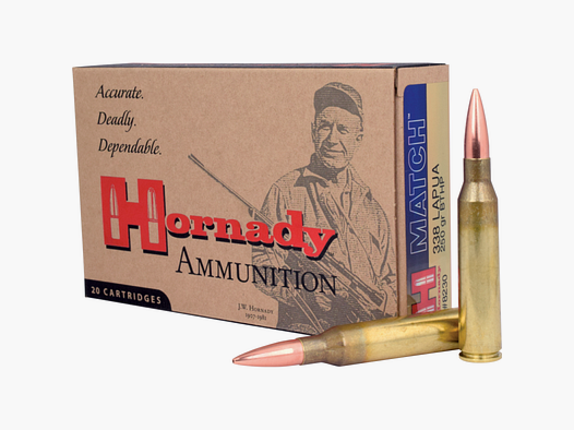 338 Lapua Magnum Hornady MATCH™ 250 gr BTHP VE20