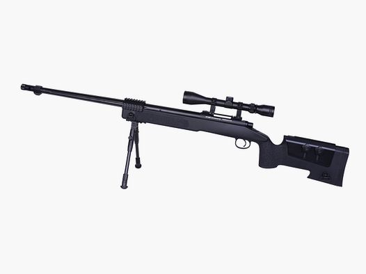 airmaX® MB16 Sniper Schwarz 6mm - Airsoft Federdruck