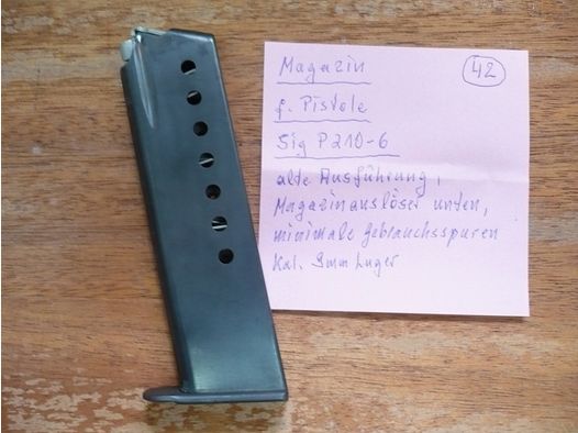 1 Magazin für Pistole SIG P210-6, Kal. 9mmLuger