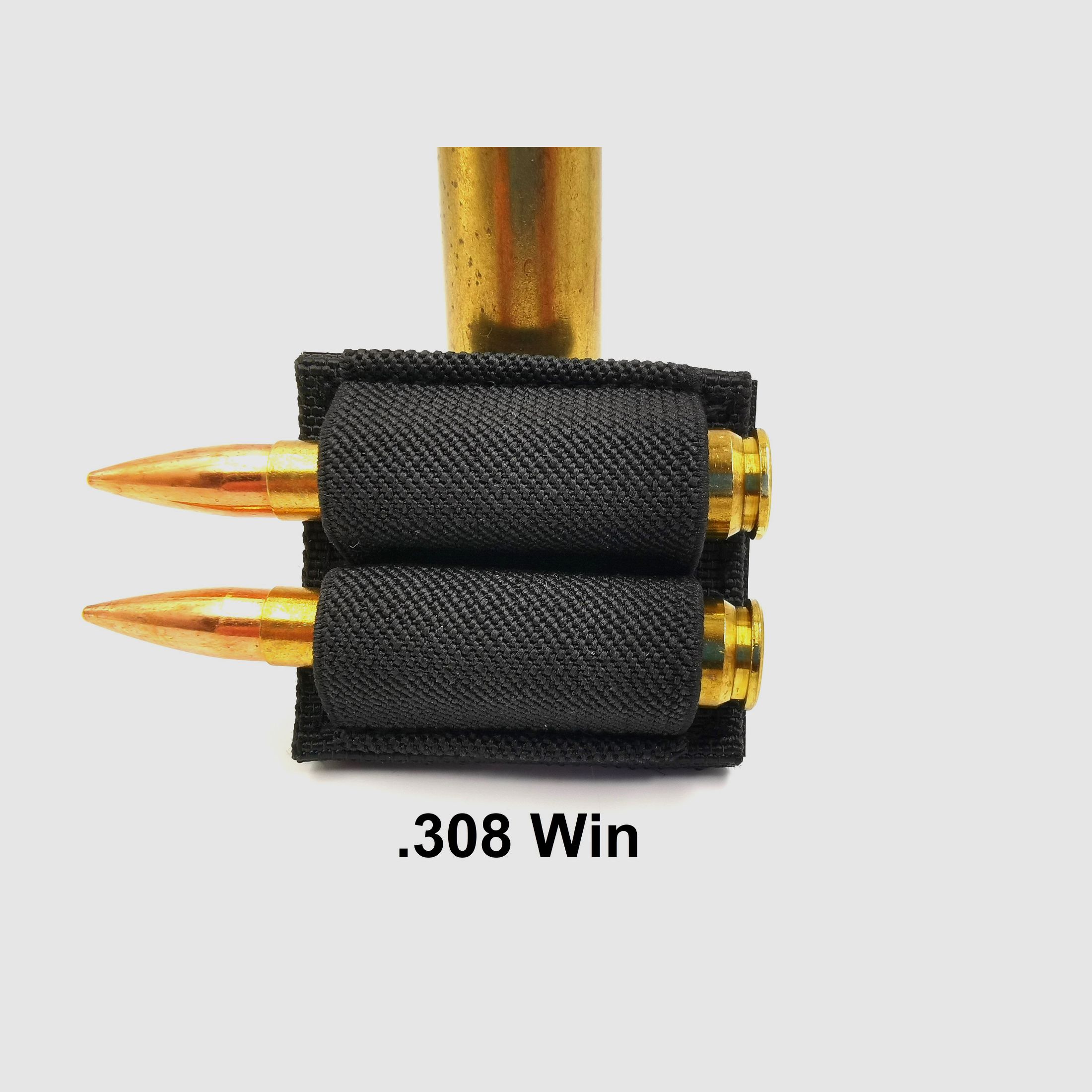 Patronenhalter für 2 Patronen schwarz oliv sand Munitionstasche Jagd Gewehr Long Range Cartride Hold
