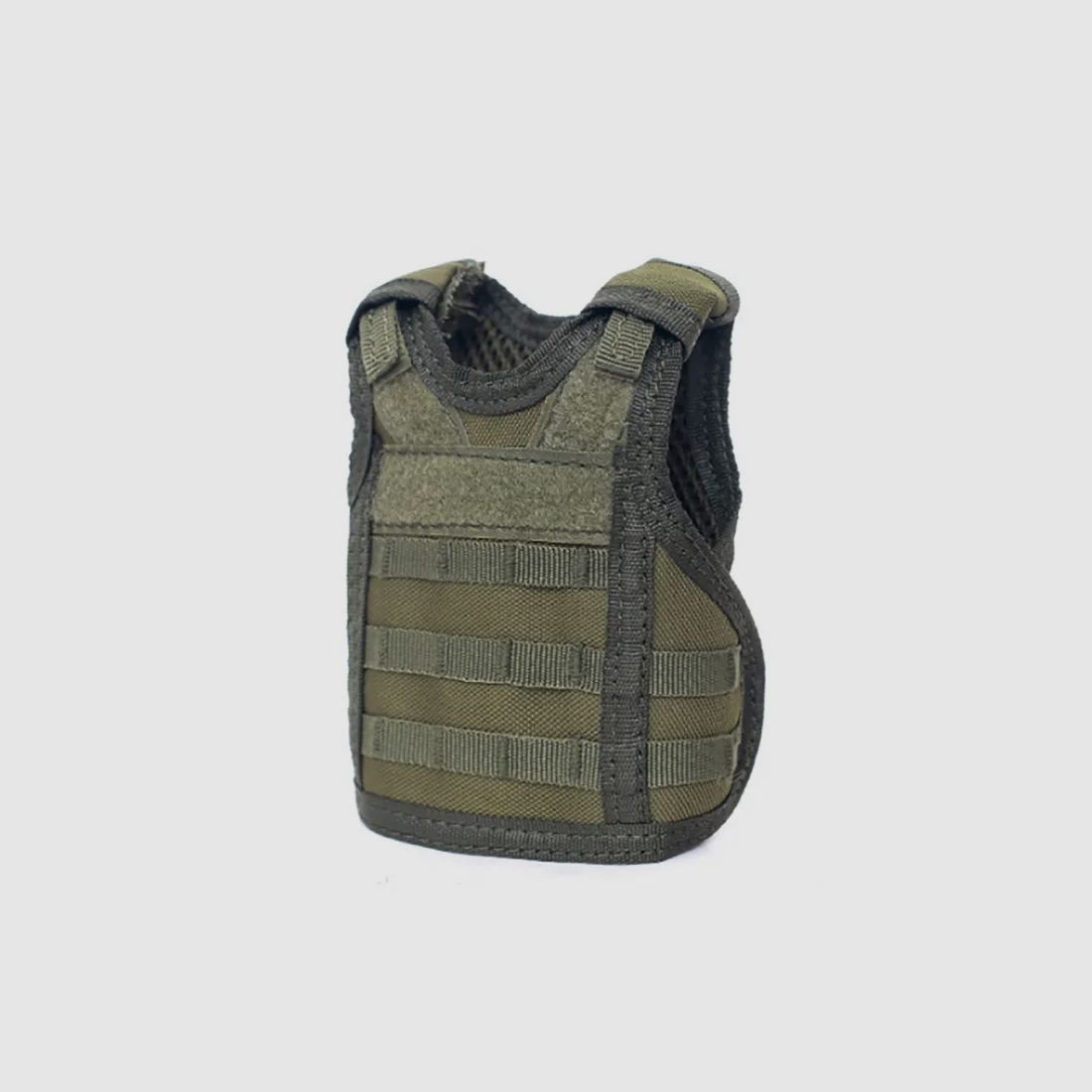 Mini protective vest for beer bottle / wine bottle / thermos bottle - olive