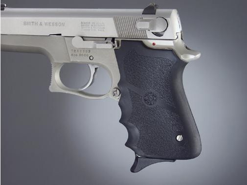 HOGUE Griffschalen f. S&W 9mm zweireihig Compact Soft Rubber/Fingerrillen