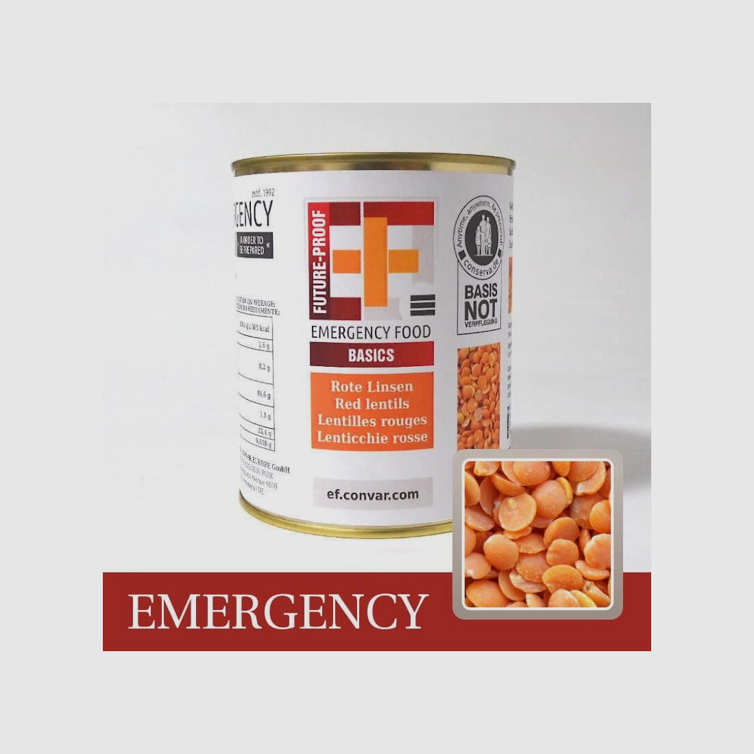 CONVAR EF BASIC Rote Linsen (350 g)