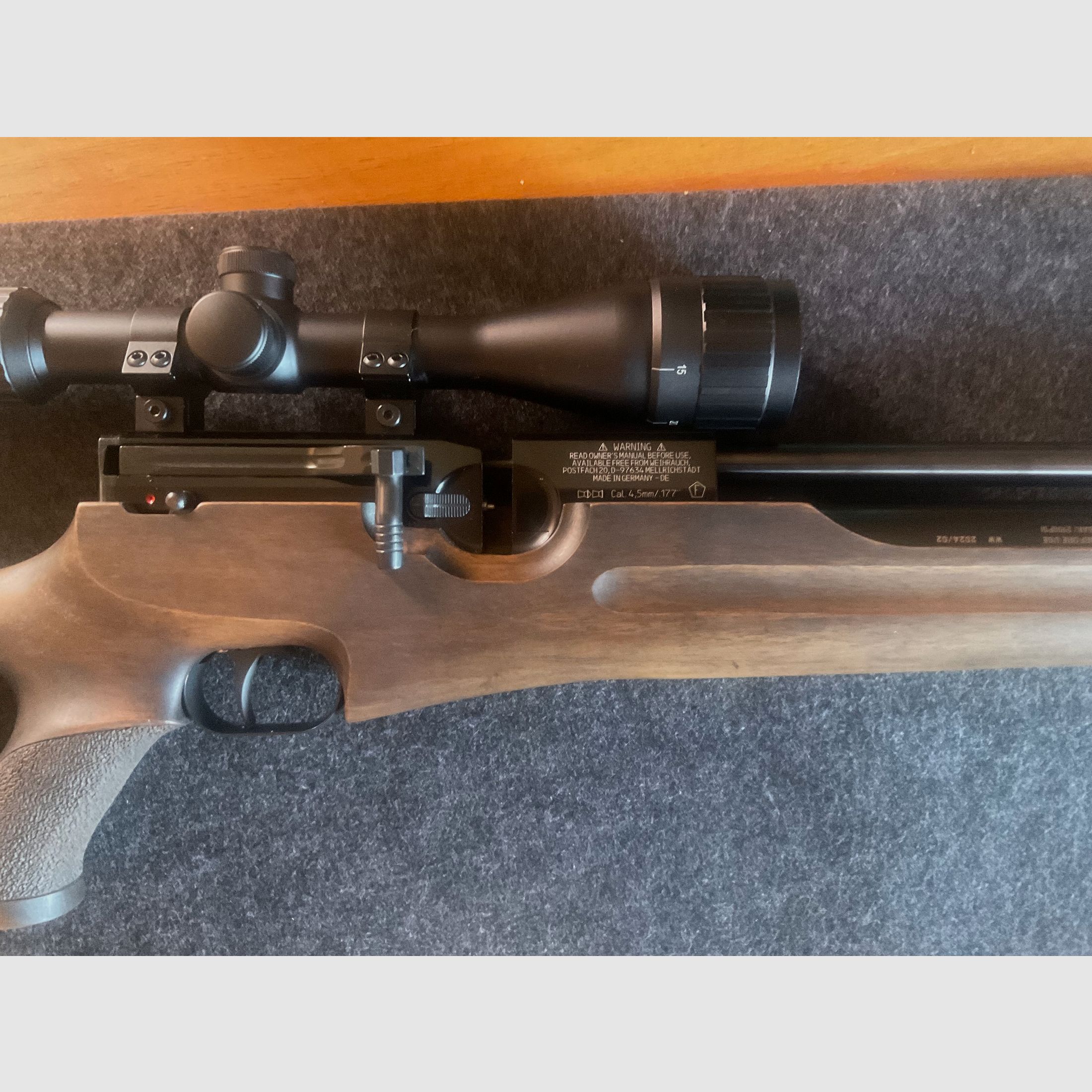 HW 100 T silencer, Hawke 4-12x40 and case (Tectake) 6/2024