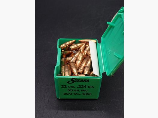 Sierra 22 Cal 224DIA 55gr FMY # 1355 100 Stück VM Geschosse