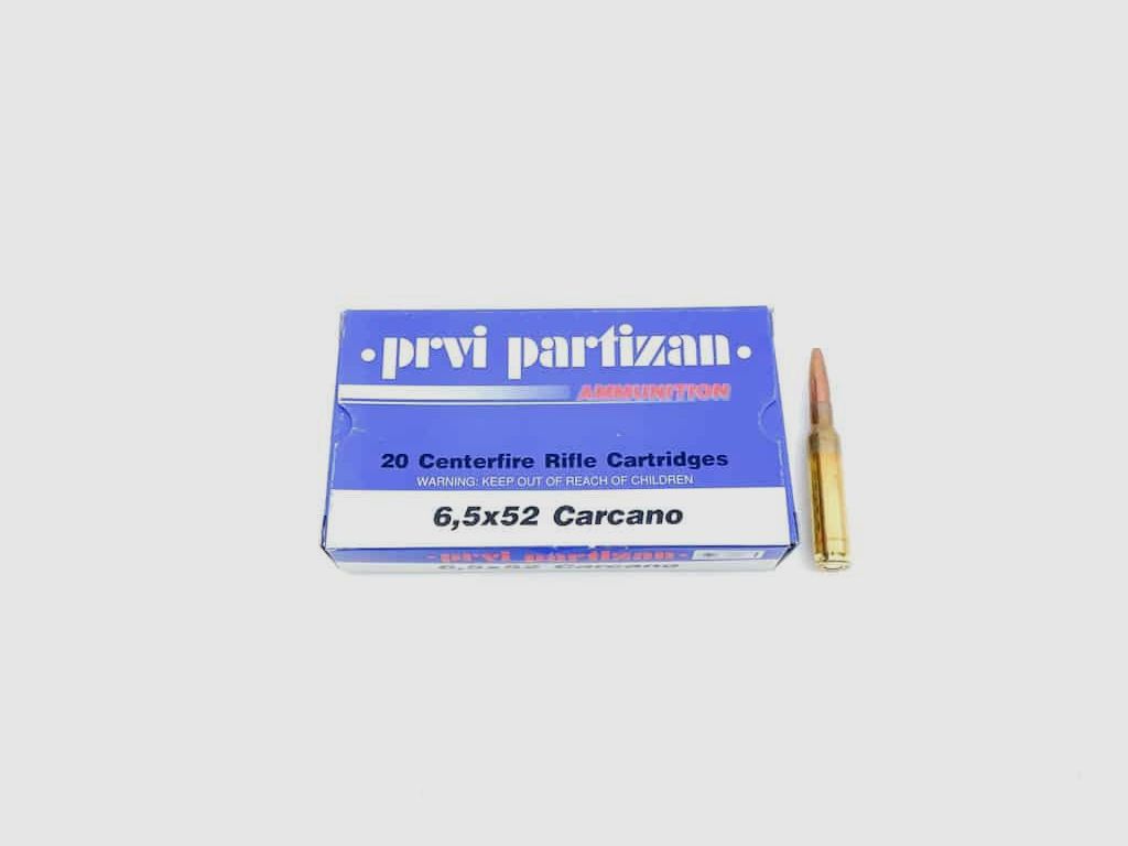 6.5×52 Carcano PPU FMJ BT 139grs.