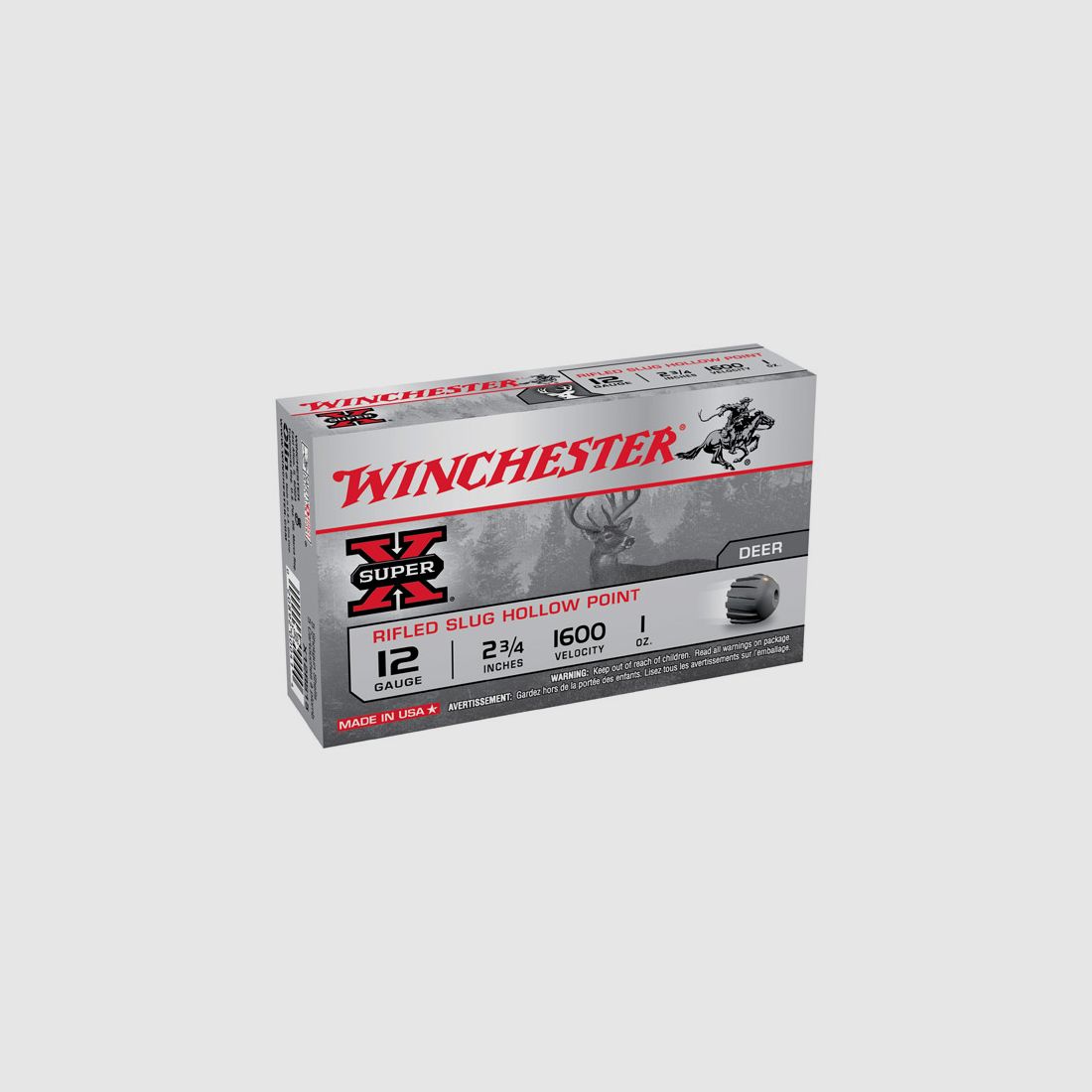 Winchester Super-X Slug .12/76 28g 5 cartridges