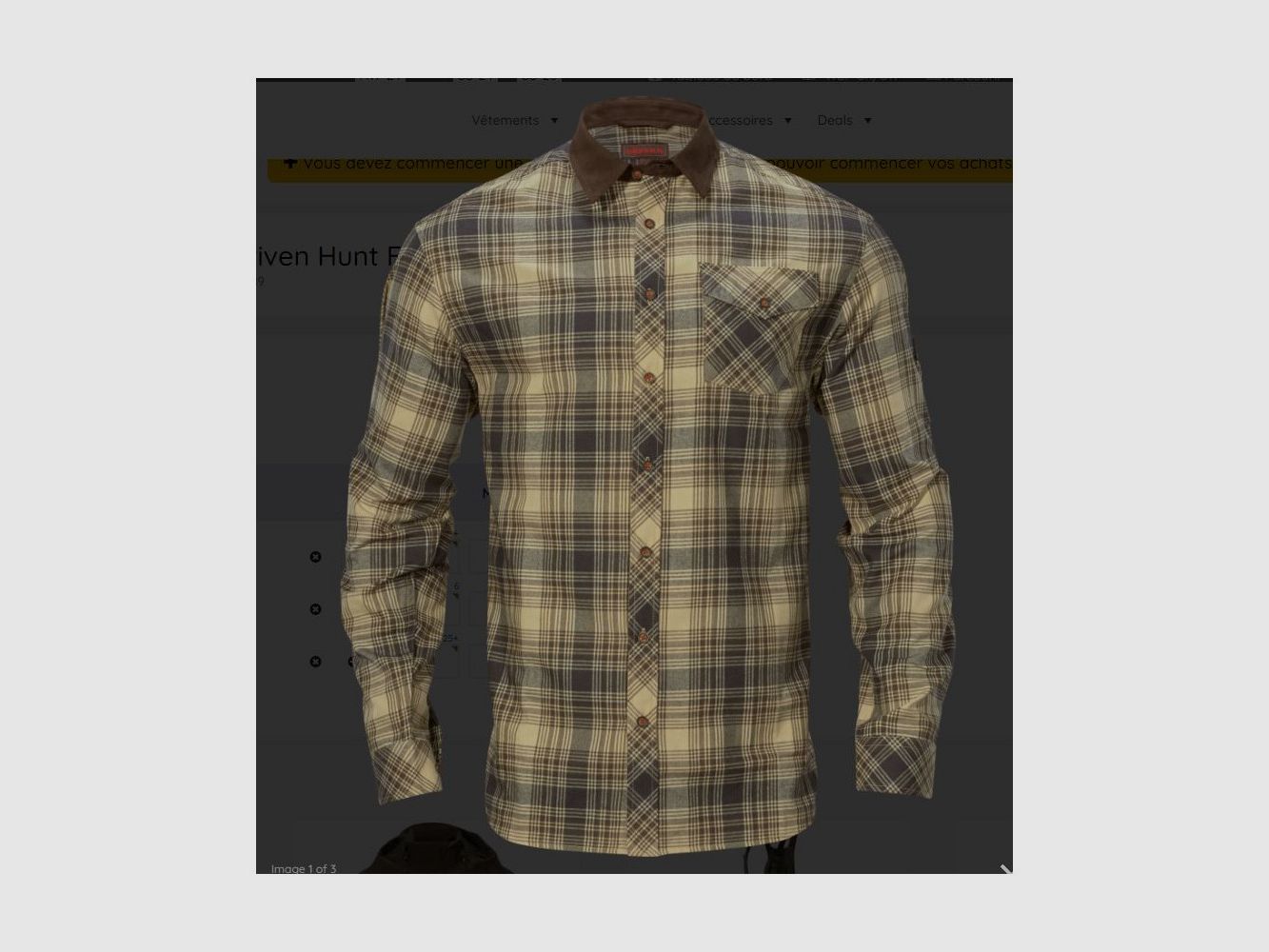 HARKILA DRIVEN HUNT FLANEL LIGHT TEAK CHECK (1401119), immagine 1 di 4