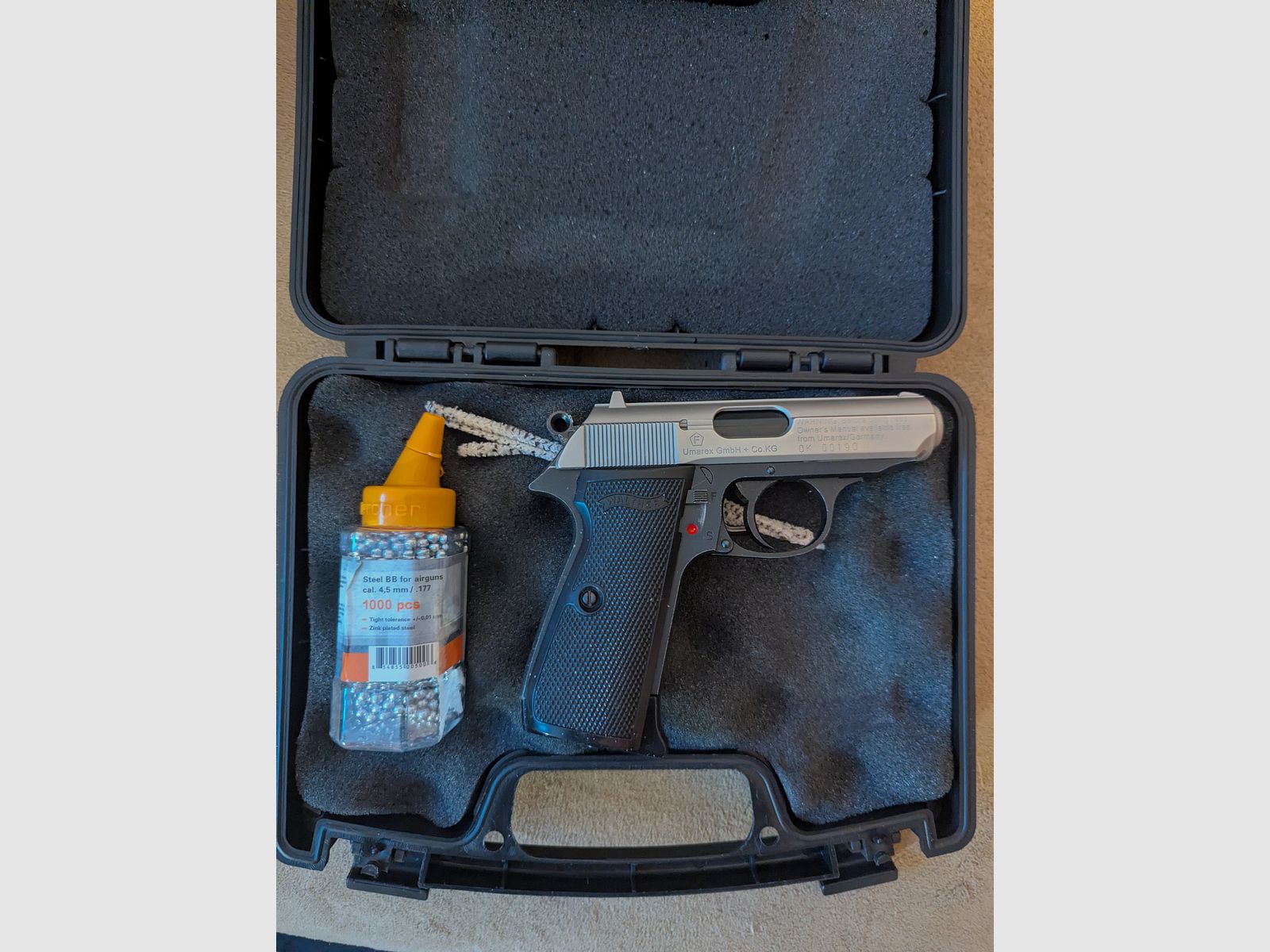 CO2 Pistole Walther ppk/S 4,5mm mit plowback mit Original Karton