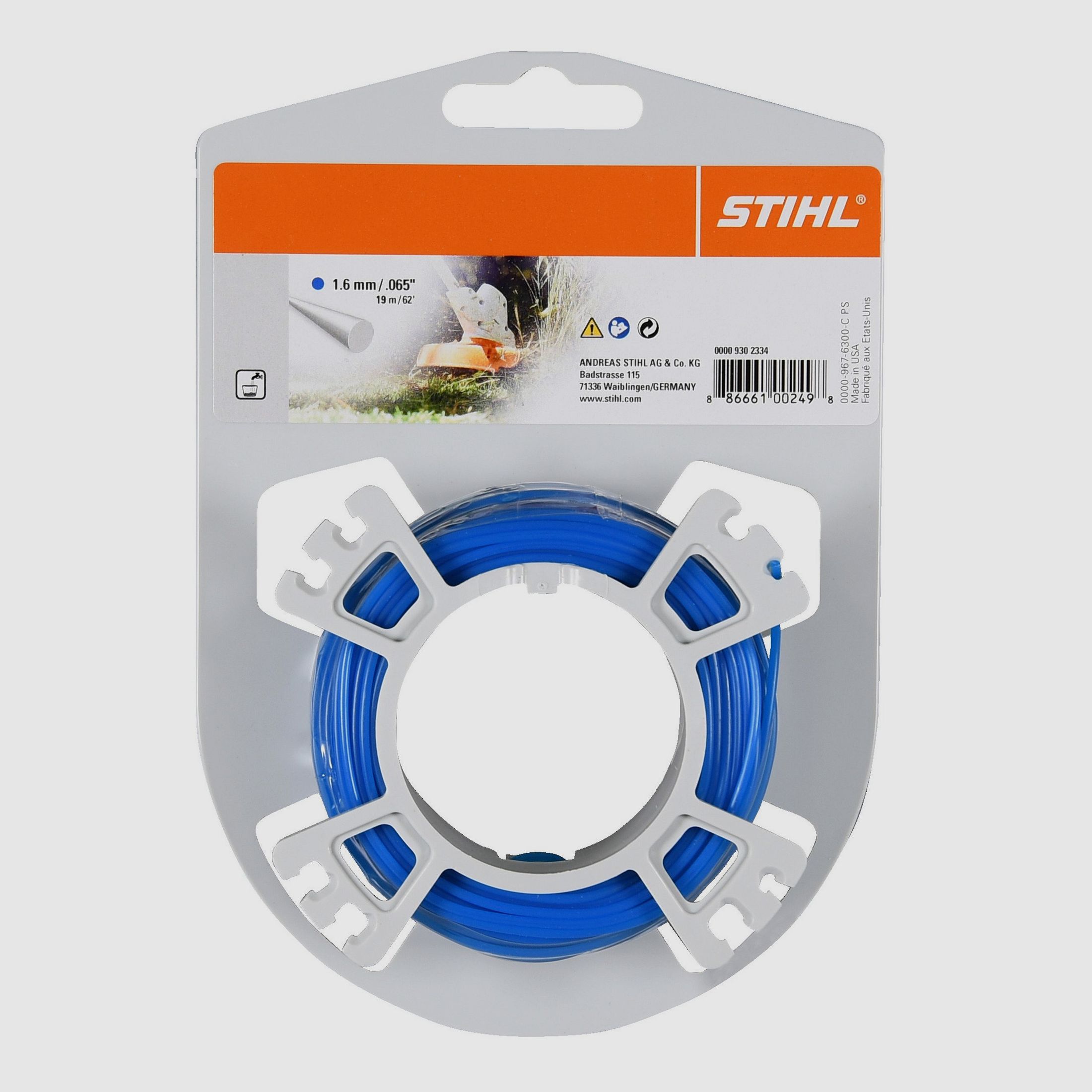 Stihl Mhfaden rund, blau 1,6 mm