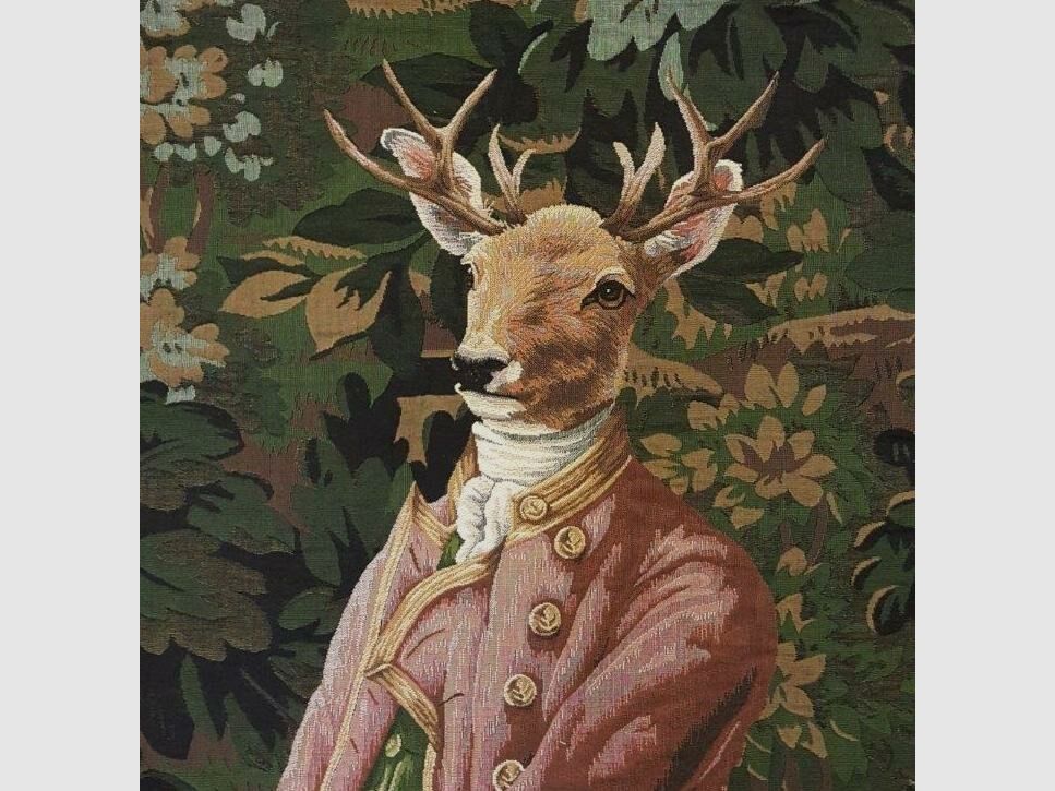 Lovergreen Kissen Motiv Kissen Hirsch rosa Jacke