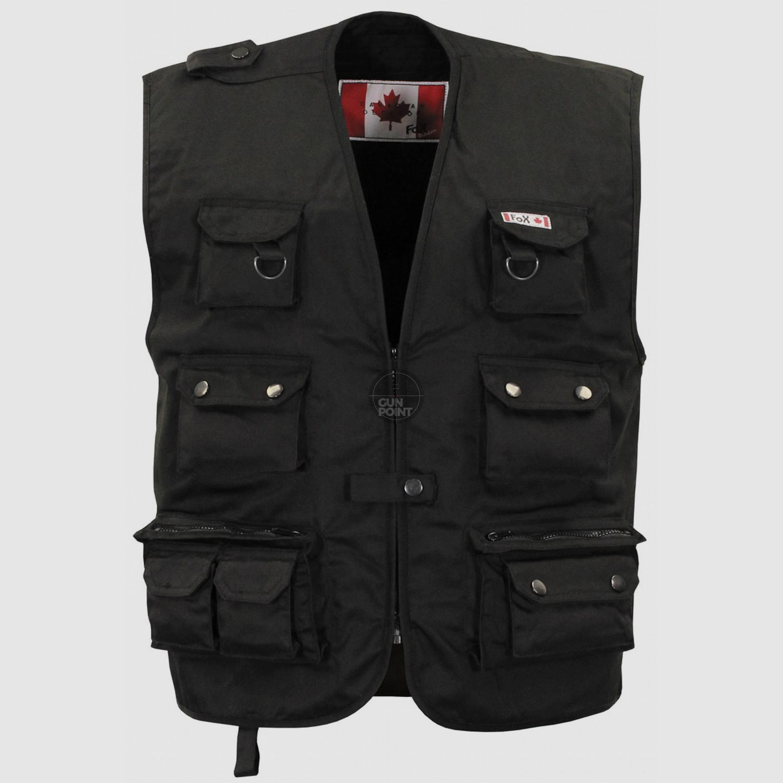 Outdoor Weste, schwarz, schwere Ausfhrung - Gre: XXXL