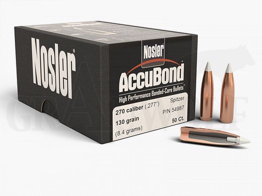 .277 / 7 mm 130 gr / 8.4 g Nosler AccuBond Bullets 50 pieces