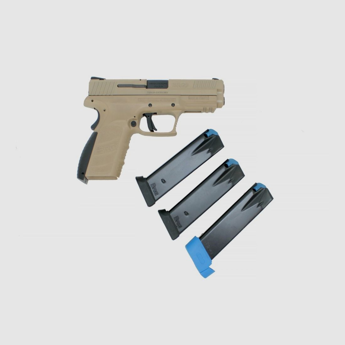 Pistola semiautomatica BURGU BRG9 Elite Tan cal. 9×19 con caricatore da 16 colpi, immagine 5 di 6