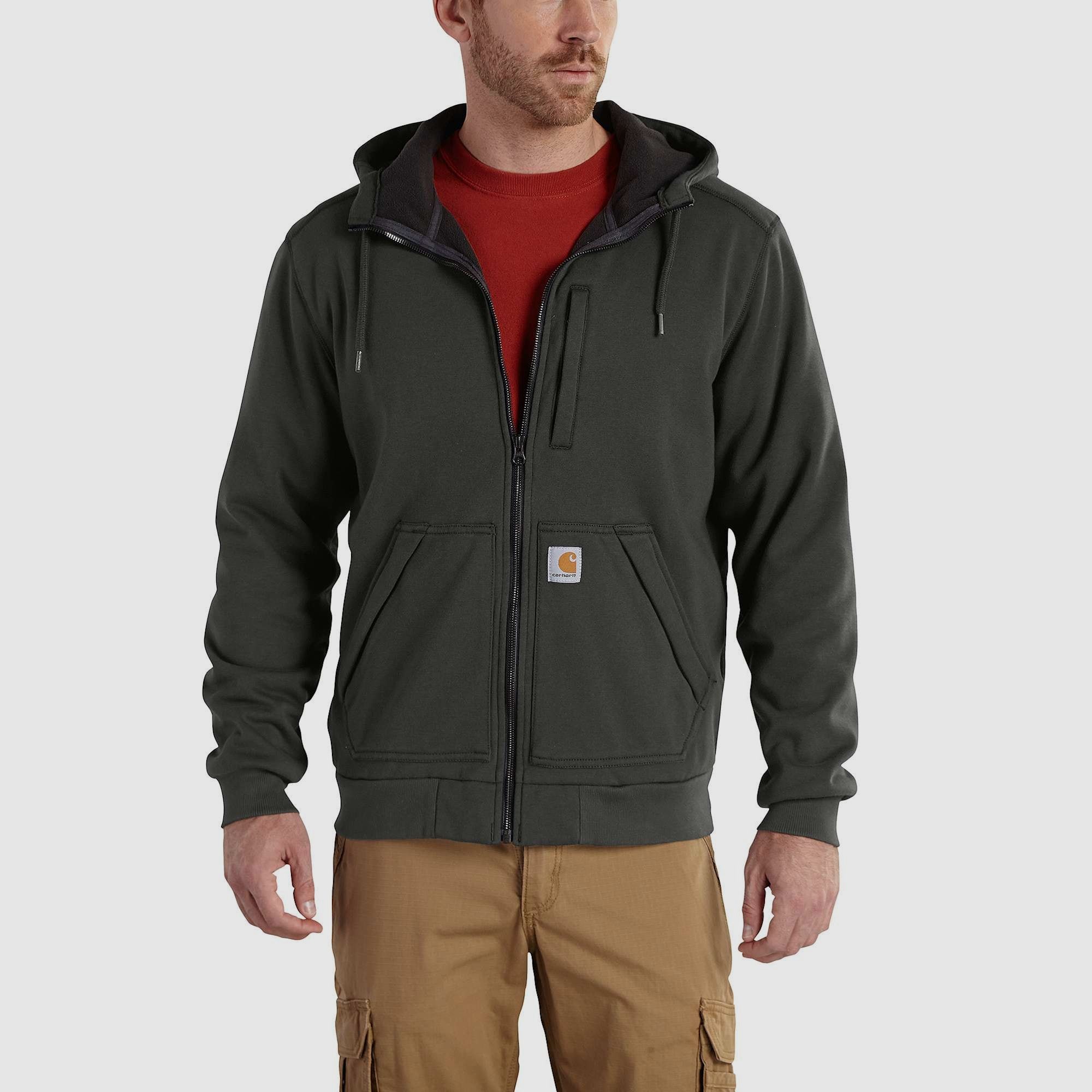 Carhartt Wind Fighter Zip Up Hoodie Heren Peat S