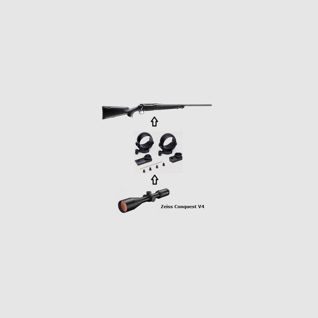 Sauer 100 Classic XT + Zeiss Conquest V4 + Montage + ... Komplettpaket