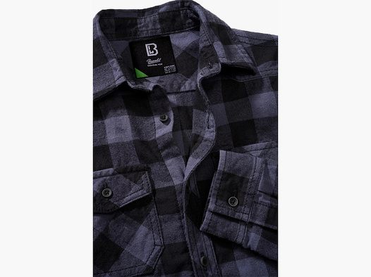 Brandit Brandit Kinder Hemd Kids Check Shirt Long Sleeve - Schwarz/Grau / 122/128