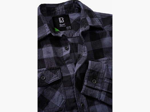 Brandit Brandit Kinder Hemd Kids Check Shirt Long Sleeve - Schwarz/Grau / 122/128