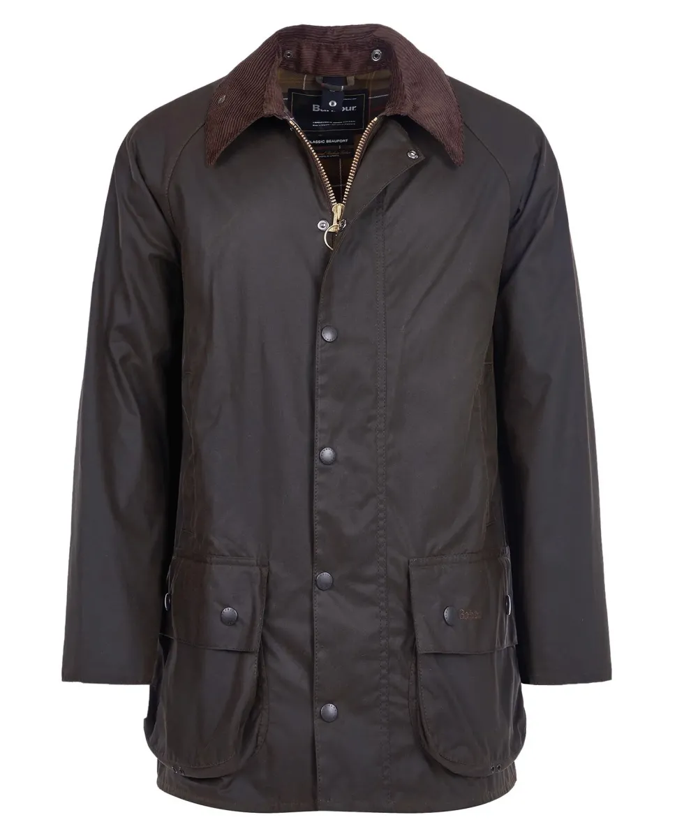 Barbour Classic Beaufort kurtka woskowana oliwkowa, zdjęcie 1 z 6