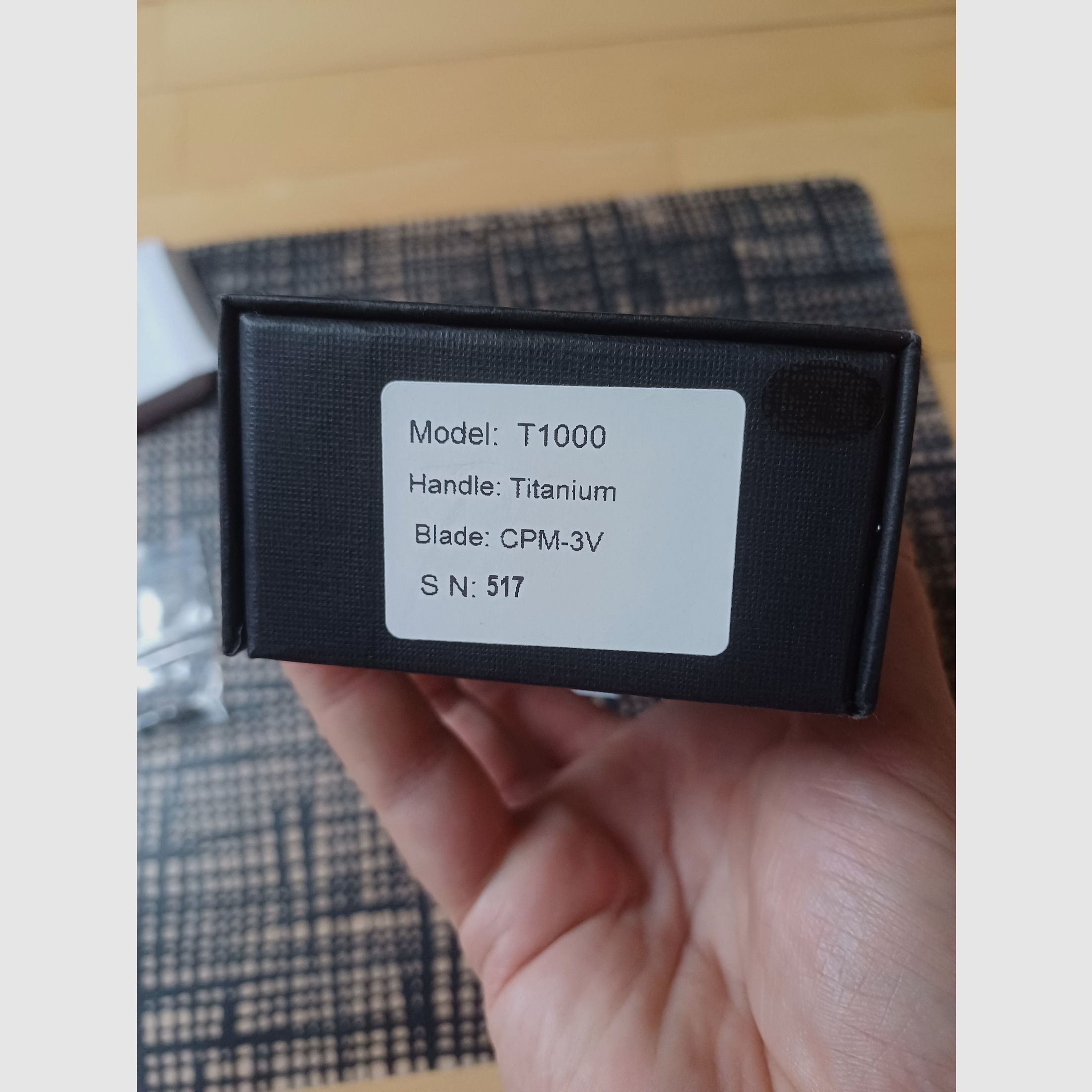 Reate Knives T1000 V1 CPM-3V S/N: 517 TOP Zustand
