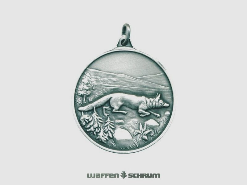 Steinhauer&Lück Jagdmedaille Fuchs 40mm versilbert