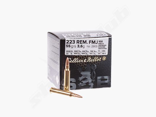 Sellier & Bellot	 FMJ 55Grs. 100 Stk. .223Rem