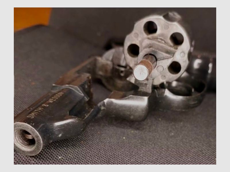 Smith & Wesson Combat blank firing revolver caliber 9mm R.K. blued (PTB 607) S&W Special Combat