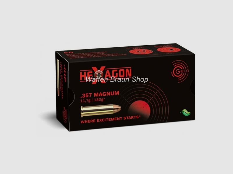 GECO PATR .357 MAG HEXAGON 180 grain 50 STK