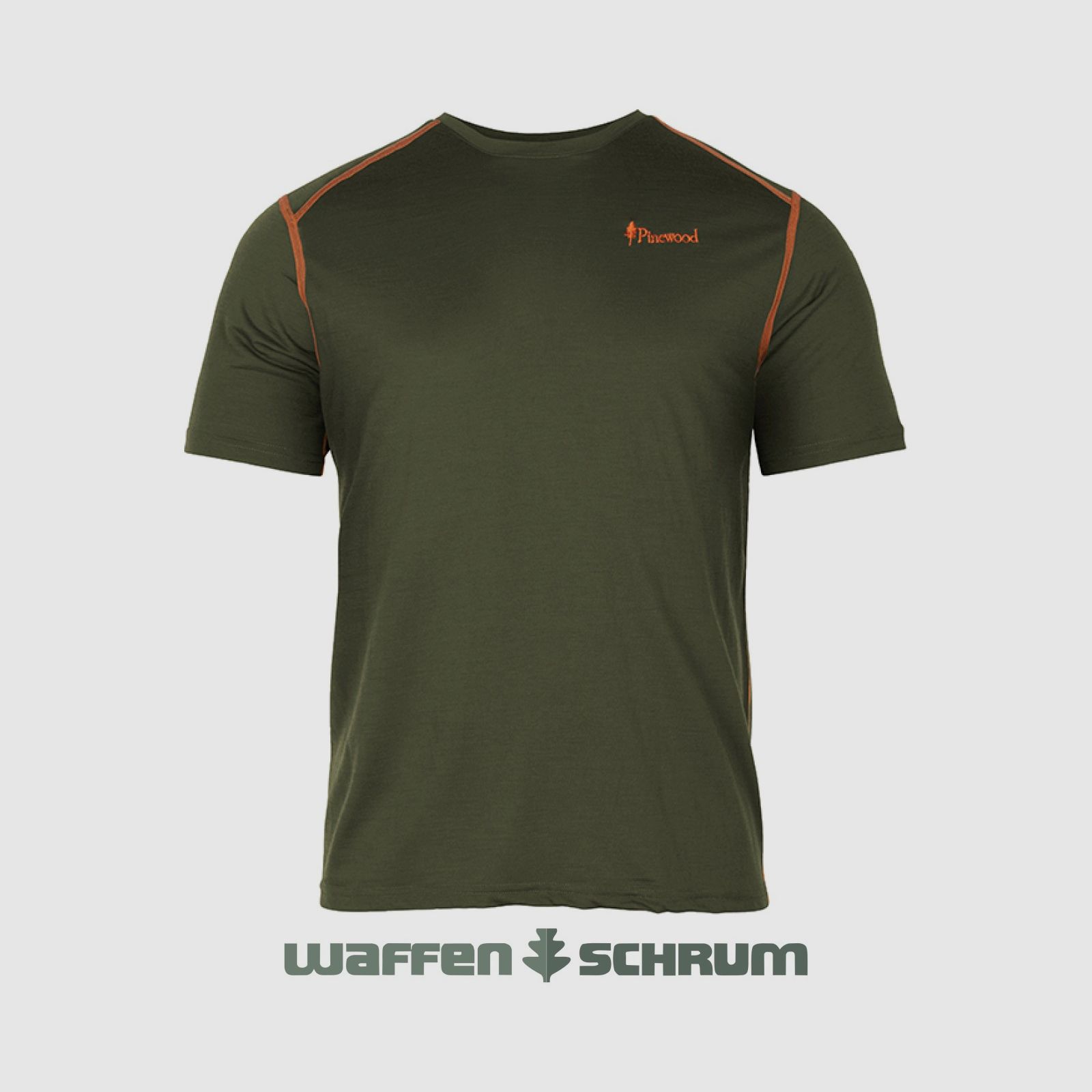 T-shirt Pinewood Abisko en laine mérinos vert mousse