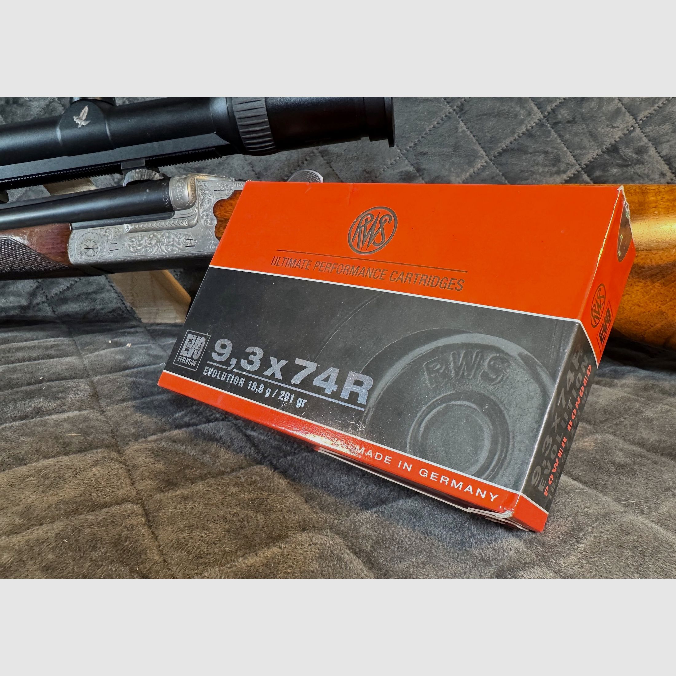 Doble rifle Hambrusch Ferlach 9,3x74R Swarovski Z6i TOP!