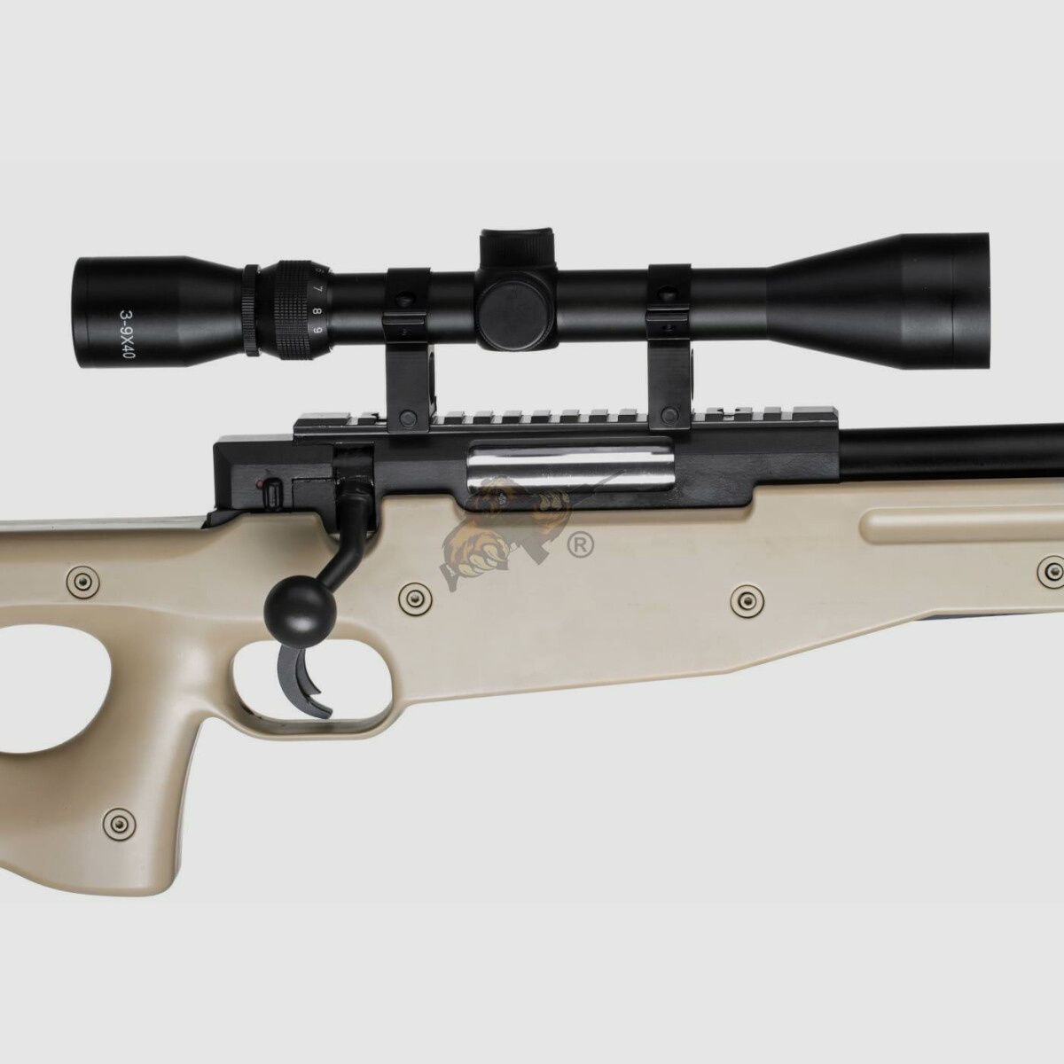 L96 Sniper Rifle Airsoft Set Upgraded Tan - Well -F-