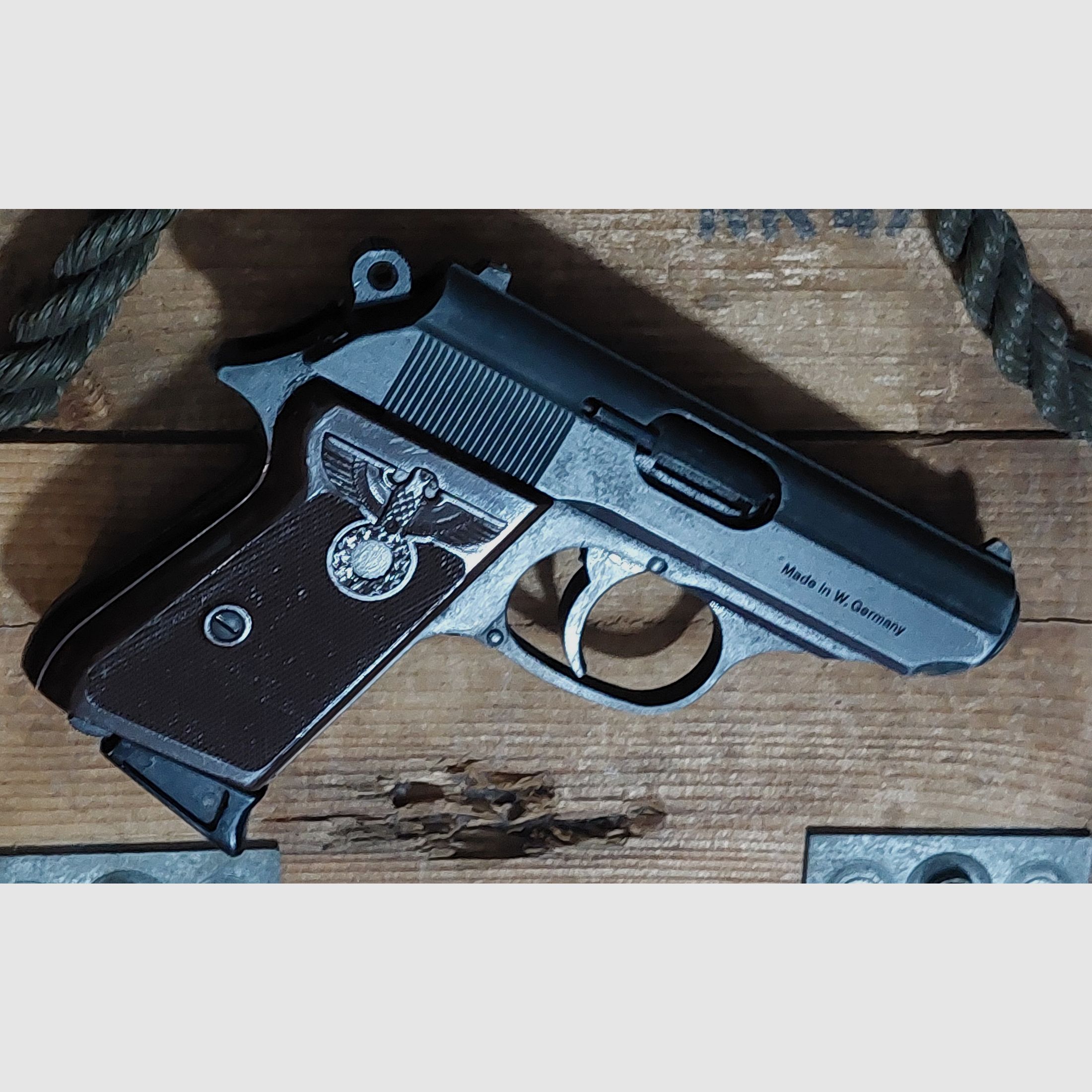 ⚠️SELTEN!⚠️ PERFECTA "El Alamein" Schreckschuss Pistole 8 mm P.A.K (PTB 196/2)