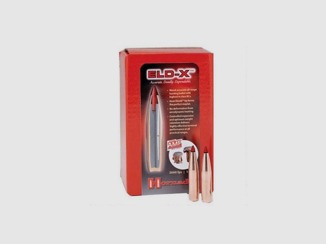 BOX MIT 100 GESCHOSSEN HORNADY 6.5MM .264 140 GRS ELD-M