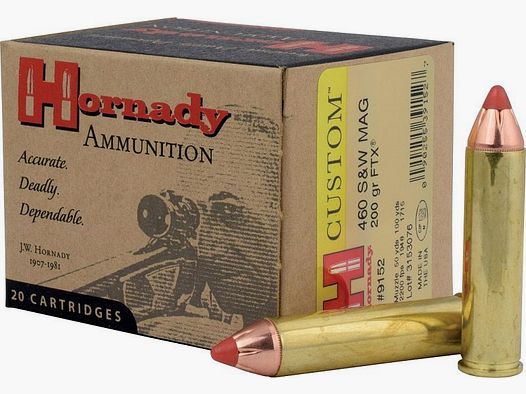 BOX MIT 20 PATRONEN HORNADY 460 S&W 200GR FTX