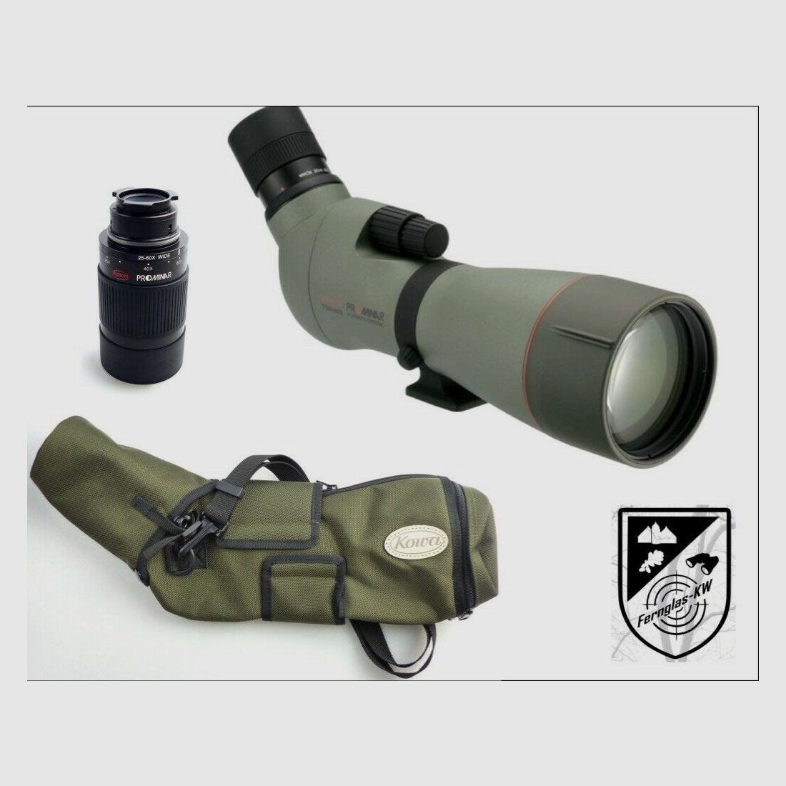 Kowa TSN-883 Prominar Spektiv 25-60x88 Schrägeinblick mit Zoomokular TE-11 WZII und Tasche