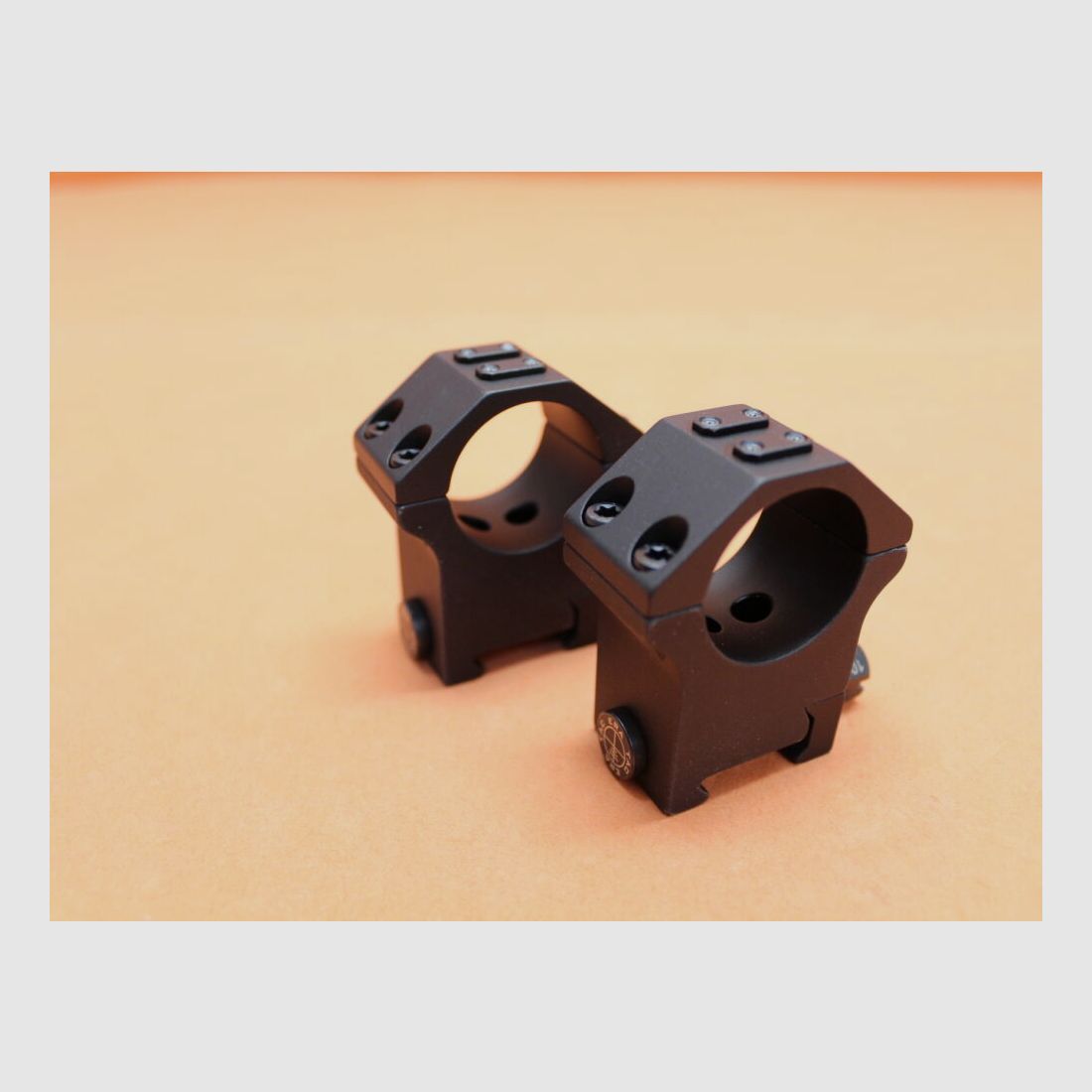 Recknagel Era-Tac Anillos de Montaje 30mm (T5003-0020) con Tuerca, Aluminio Negro, BH=20mm para Perfil Picatinny
