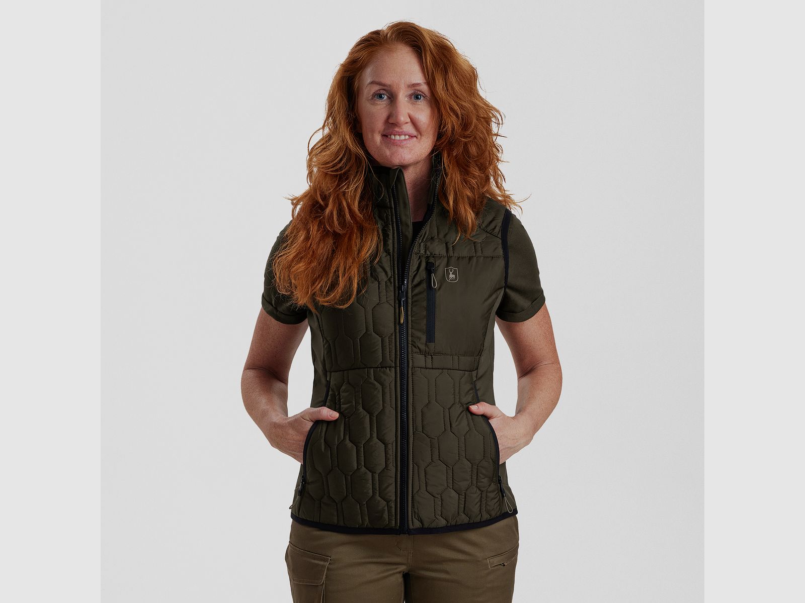 Lady Mossdale quilted vest - Forest Green - Women's size: 36