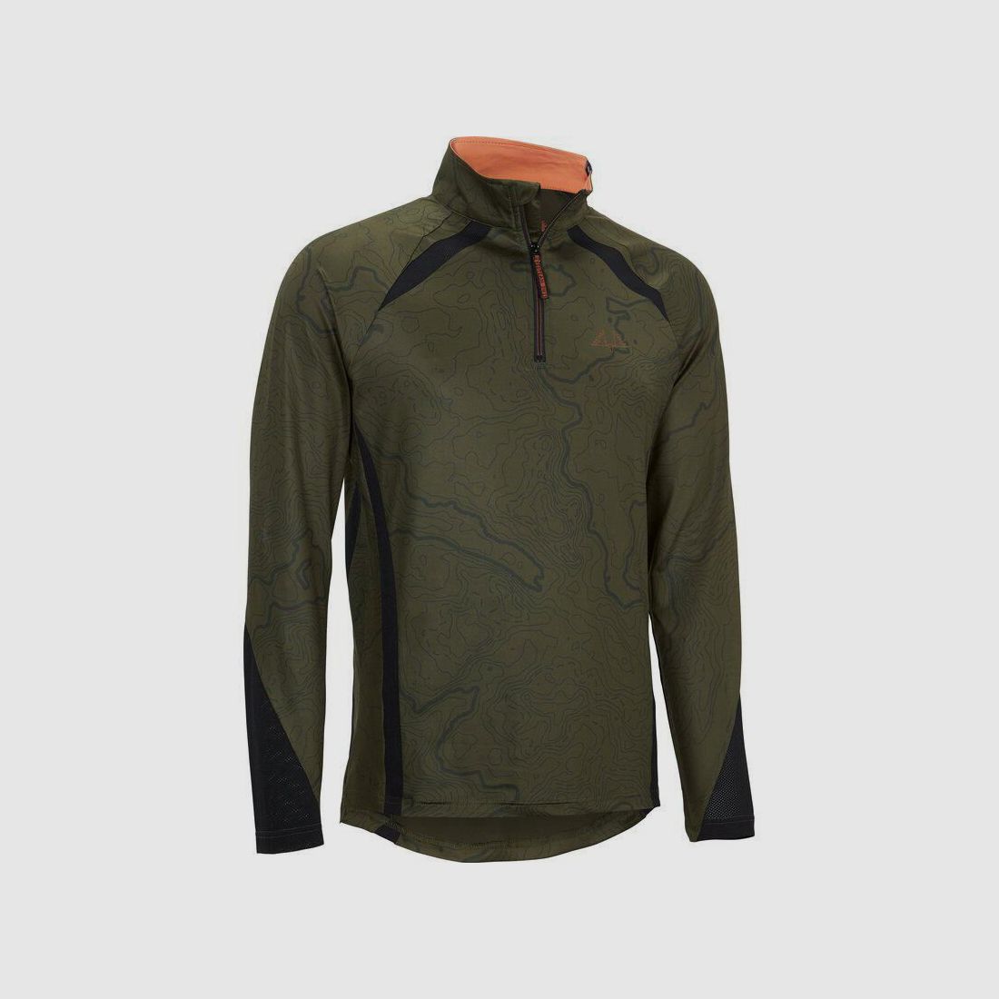 Swedteam Herren Sweater Alpha Antibite Half-zip Printed Green